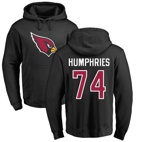 Arizona Cardinals Men Black D.J. Humphries Name And Number Logo NFL Football #74 Pullover Hoodie Sweatshirts->arizona cardinals->NFL Jersey